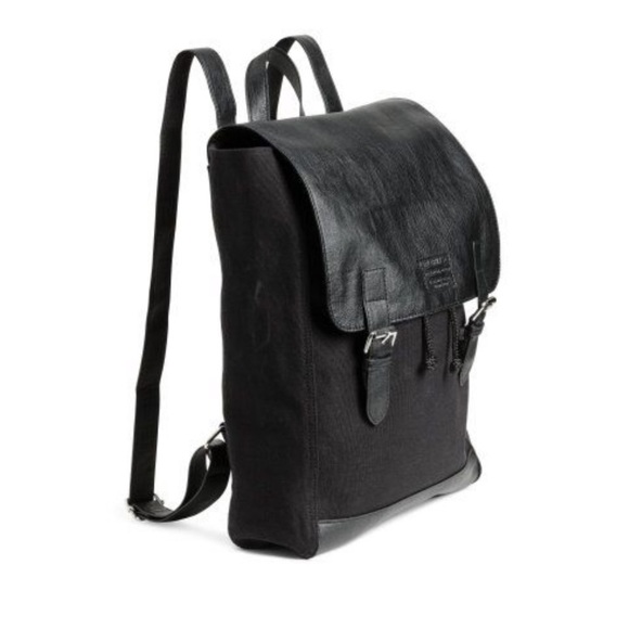 Divided Handbags - H&M black canvas leather backpack messenger unisex